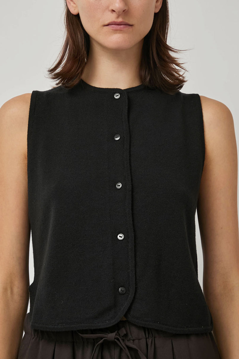 CORDERA Merino Wool Waistcoat in Black