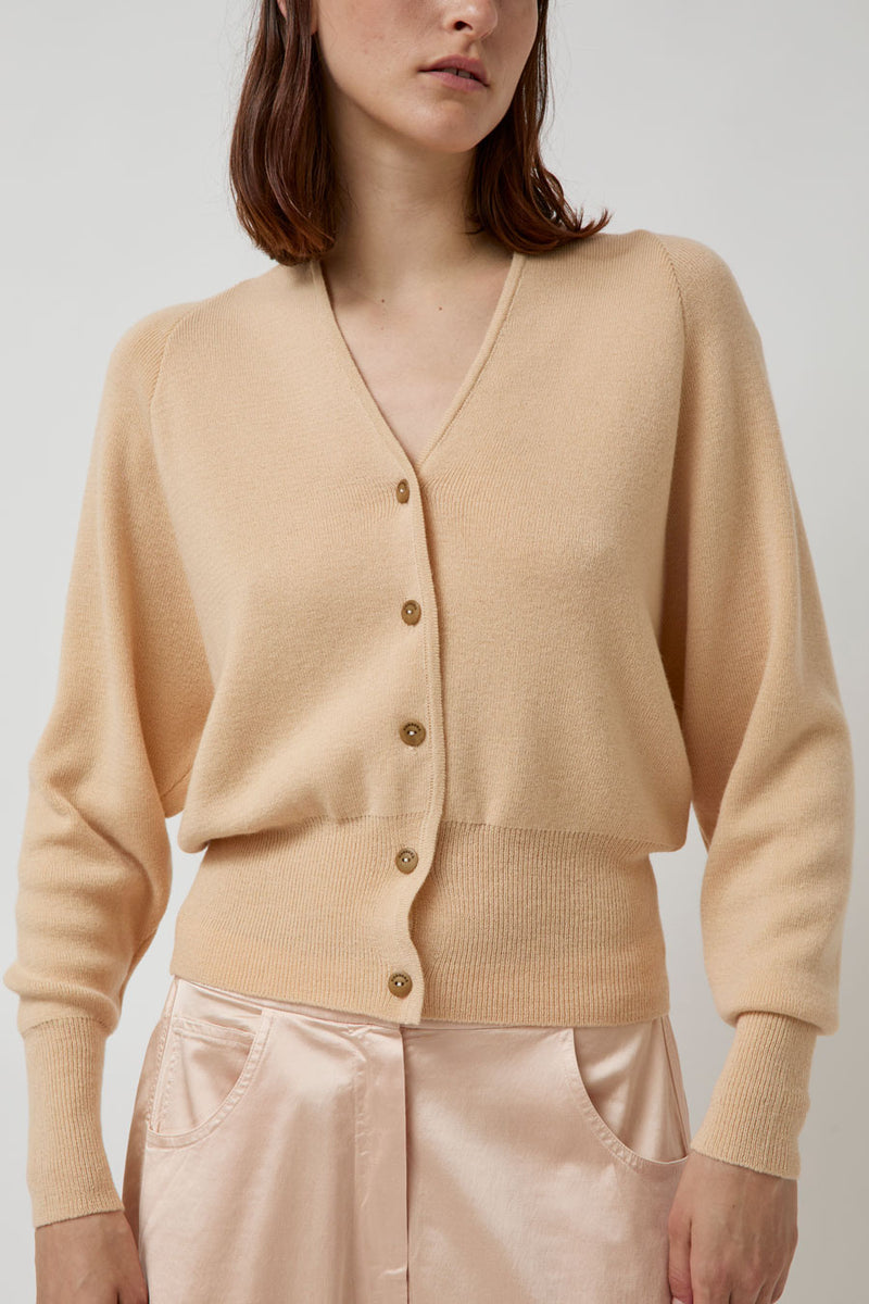 CORDERA Merino and Cashmere Cardigan in Peach