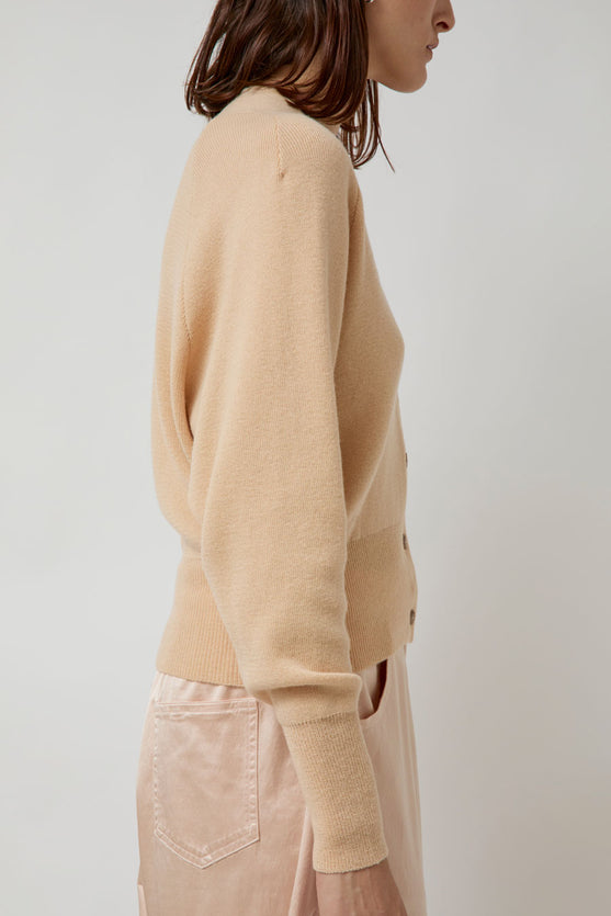 CORDERA Merino and Cashmere Cardigan in Peach