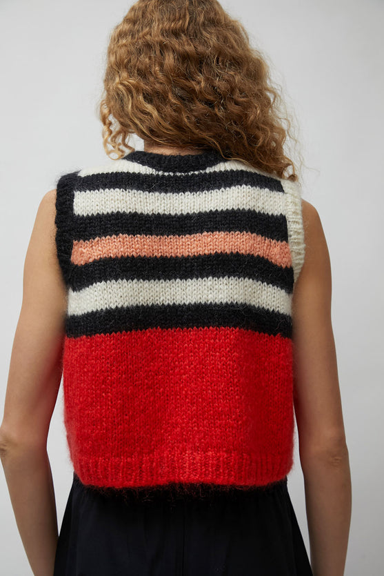 CORDERA Mohair Striped Waistcoat in Stripe