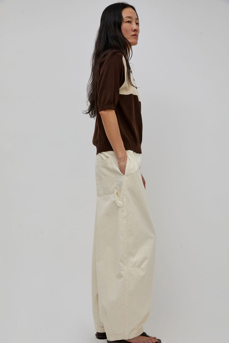 CORDERA Organic Cotton Colorblock Polo in Brown