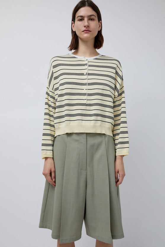 CORDERA Organic Cotton Polo Sweater in Stripe