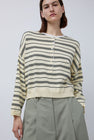 CORDERA Organic Cotton Polo Sweater in Stripe