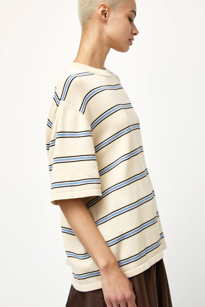CORDERA Organic Cotton Striped T-Shirt in Yellow