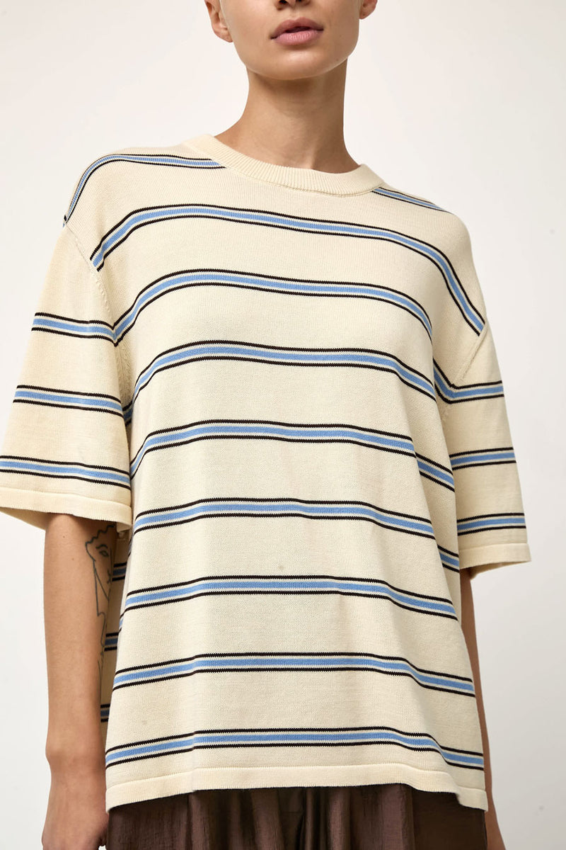 CORDERA Organic Cotton Striped T-Shirt in Yellow
