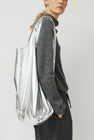 CORDERA Cotton and Silk Hobo Bag in Silver