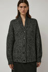 CORDERA Oversized Cardigan in Black Melange