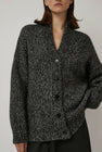 CORDERA Oversized Cardigan in Black Melange