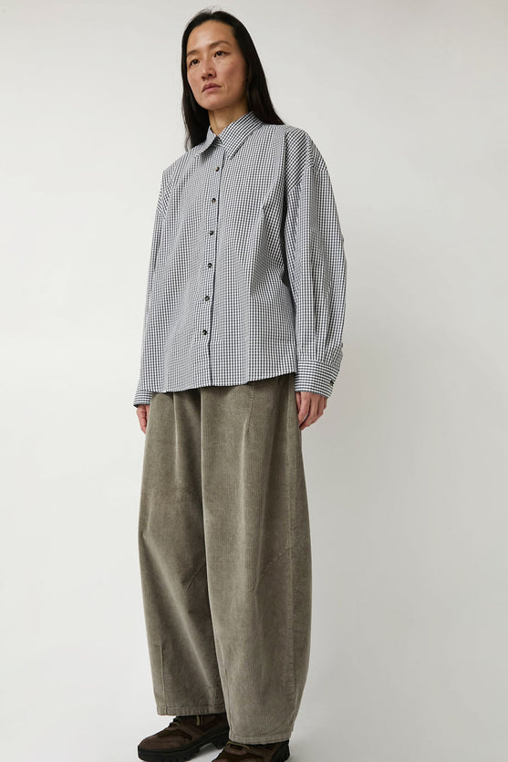 CORDERA Oversized Shirt in Vichy Grey – No.6 Store
