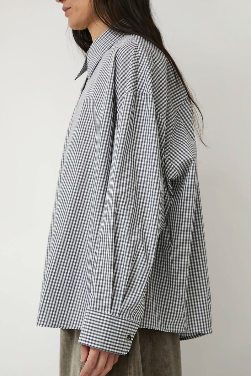 CORDERA Oversized Shirt in Vichy Grey