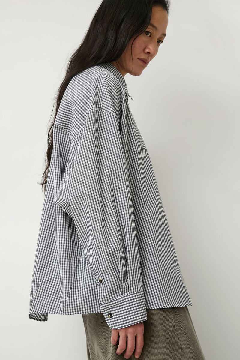 CORDERA Oversized Shirt in Vichy Grey