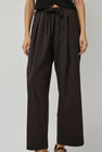 CORDERA Pleated Relaxed Pants in Dark Brown