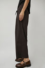CORDERA Pleated Relaxed Pants in Dark Brown