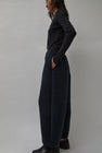 CORDERA Quilted Curved Pants in Navy