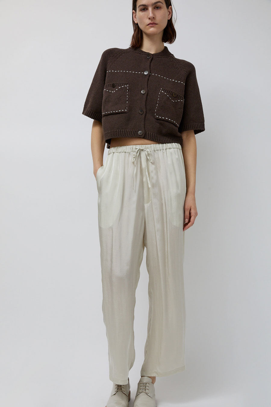 CORDERA Relaxed Viscose Pant in Hielo