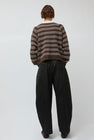 CORDERA Satin Curved Pants in Black