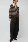 CORDERA Satin Curved Pants in Black
