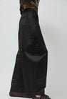 CORDERA Satin Curved Pants in Black