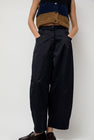 CORDERA Satin Curved Pants in Night