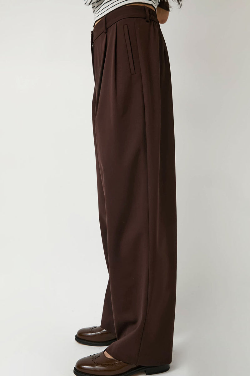 CORDERA Tailored Masculine Pants in Burgundy