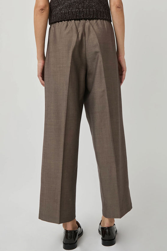 CORDERA Tailoring Mohair Buttoned Pants in Smoke Brown