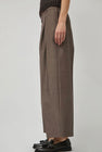 CORDERA Tailoring Mohair Buttoned Pants in Smoke Brown