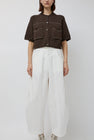 CORDERA Tubular Curved Pants in White