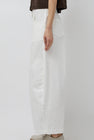 CORDERA Tubular Curved Pants in White