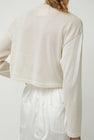 CORDERA Viscose Shimmery Cardigan in White