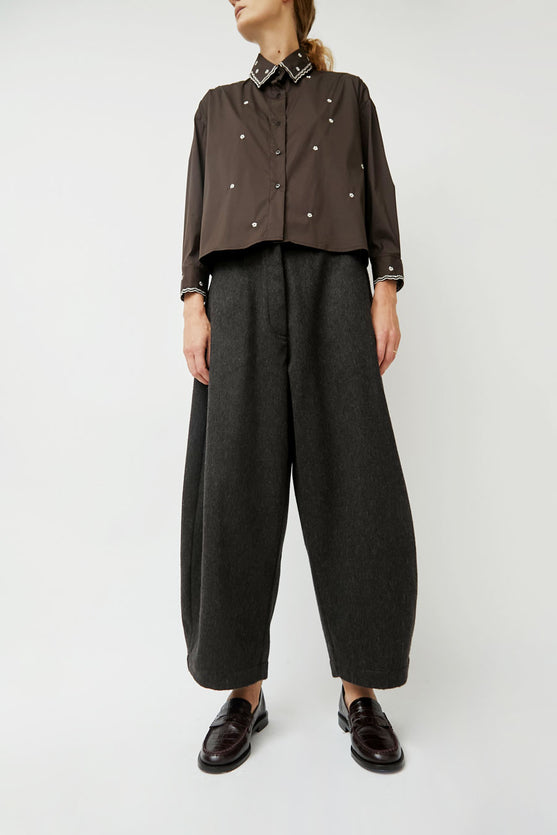 CORDERA Wool Cuved Pants in Java