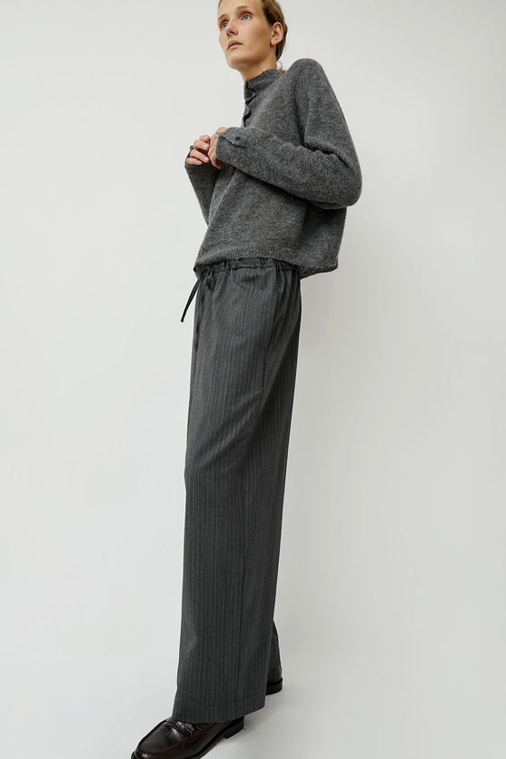 CORDERA Classic Striped Pants in Grey