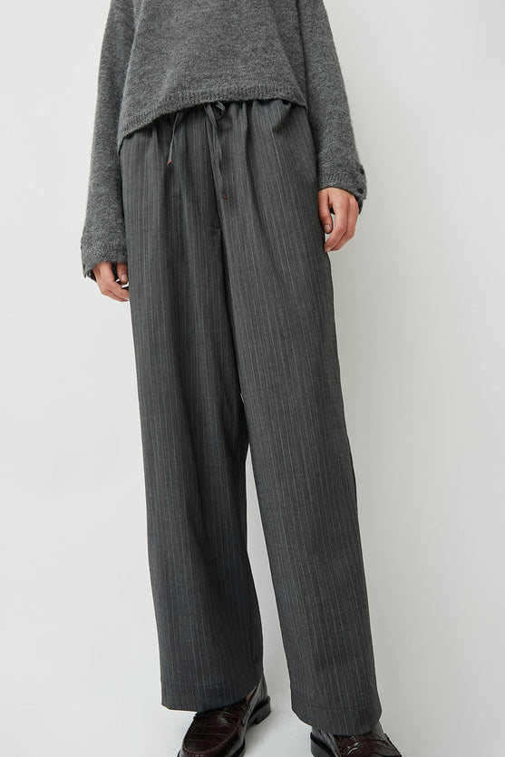 CORDERA Classic Striped Pants in Grey