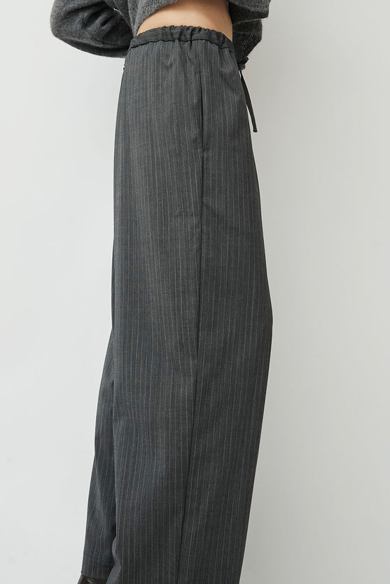 CORDERA Classic Striped Pants in Grey