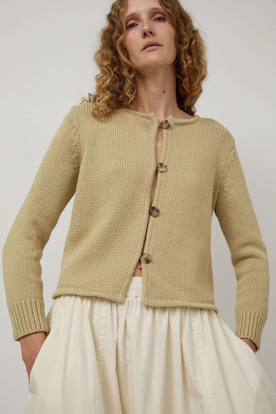 Ciao Lucia Deo Cardigan in Khaki
