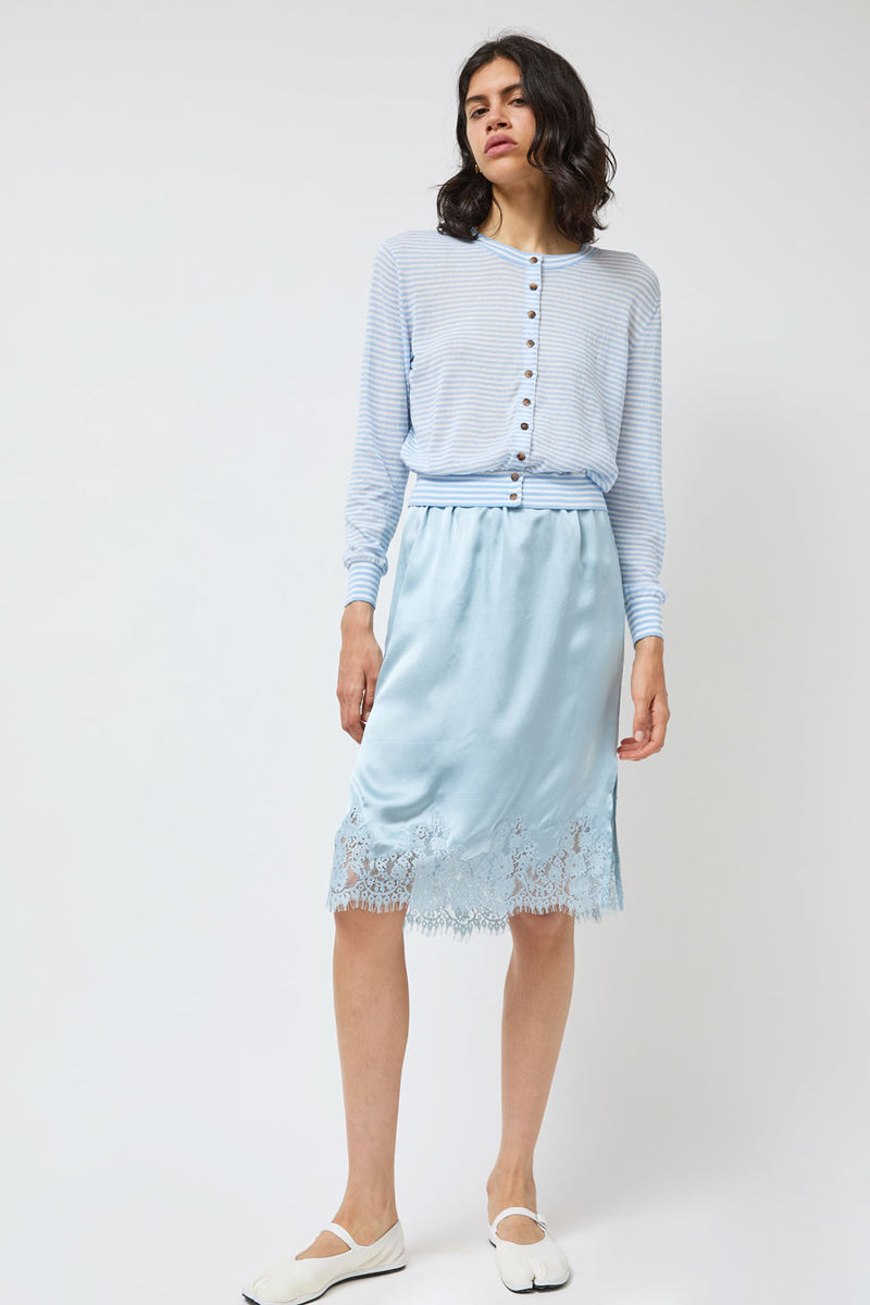Ciao Lucia Hydra Cardigan in Periwinkle Stripe