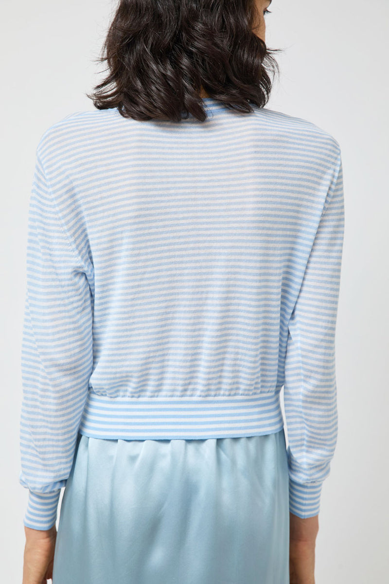 Ciao Lucia Hydra Cardigan in Periwinkle Stripe