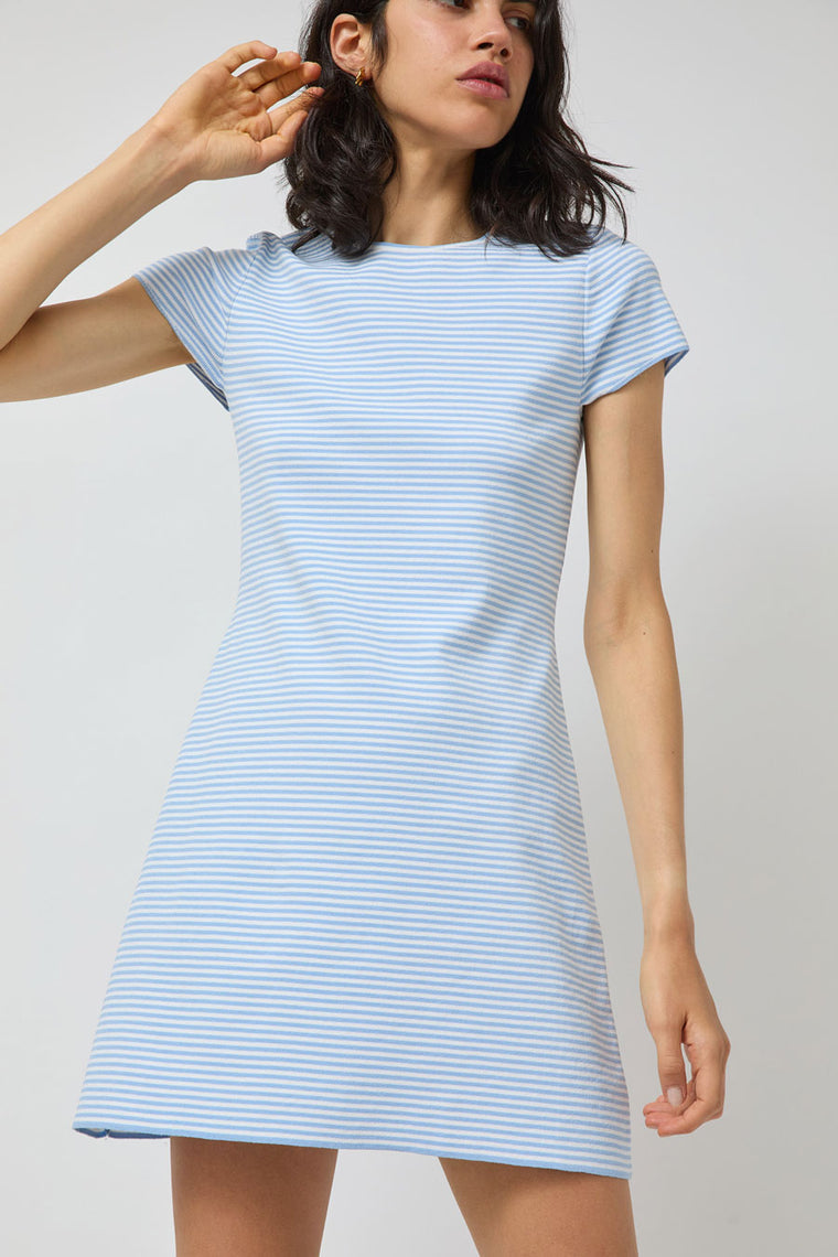 Ciao Lucia Juliana Dress in Periwinkle Stripe