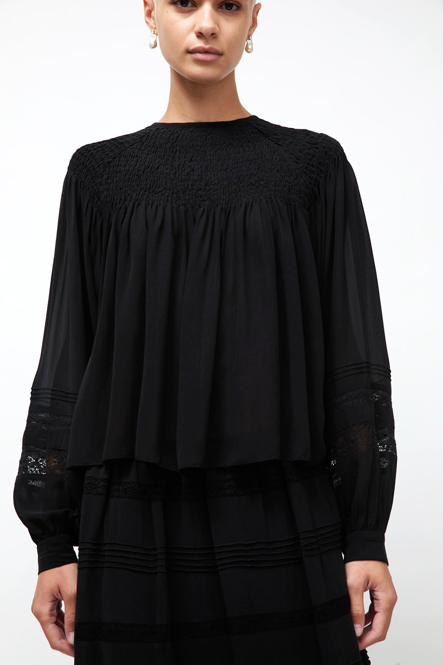 Ciao Lucia Alda Top in Black