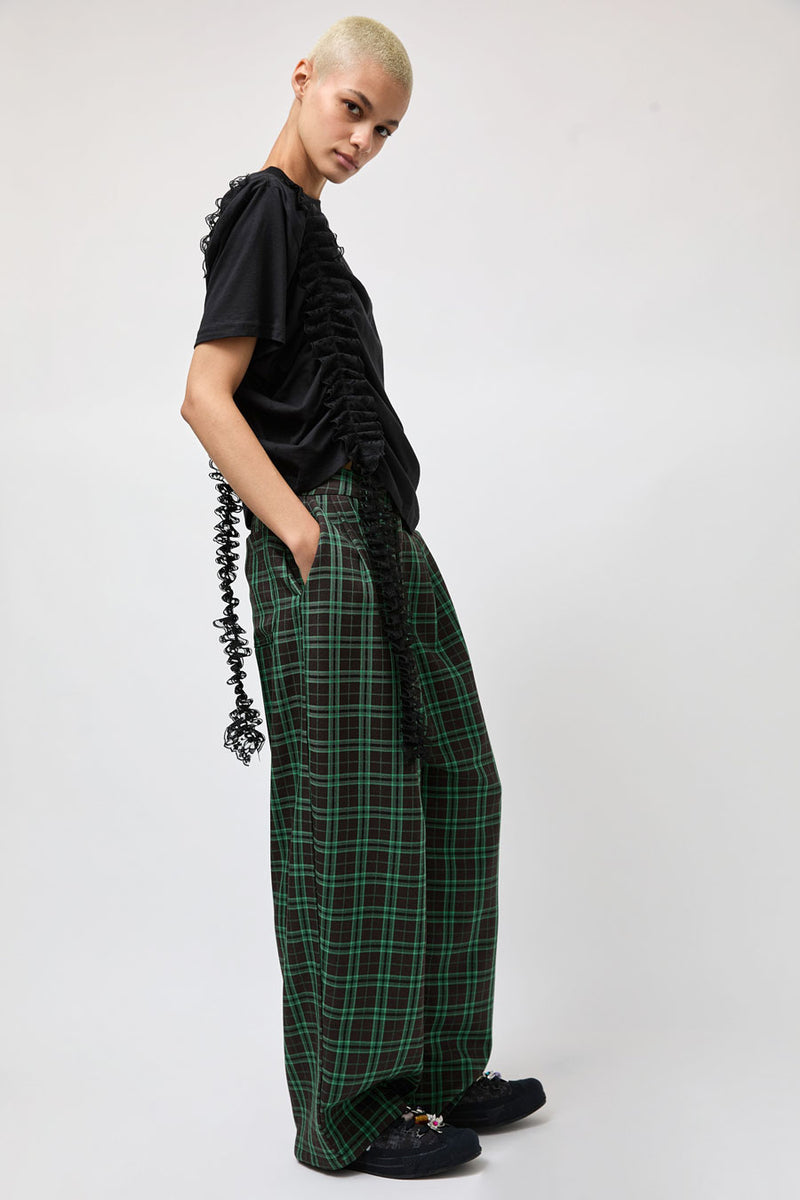 Collina Strada Catchfly Pant in Jade Plaid
