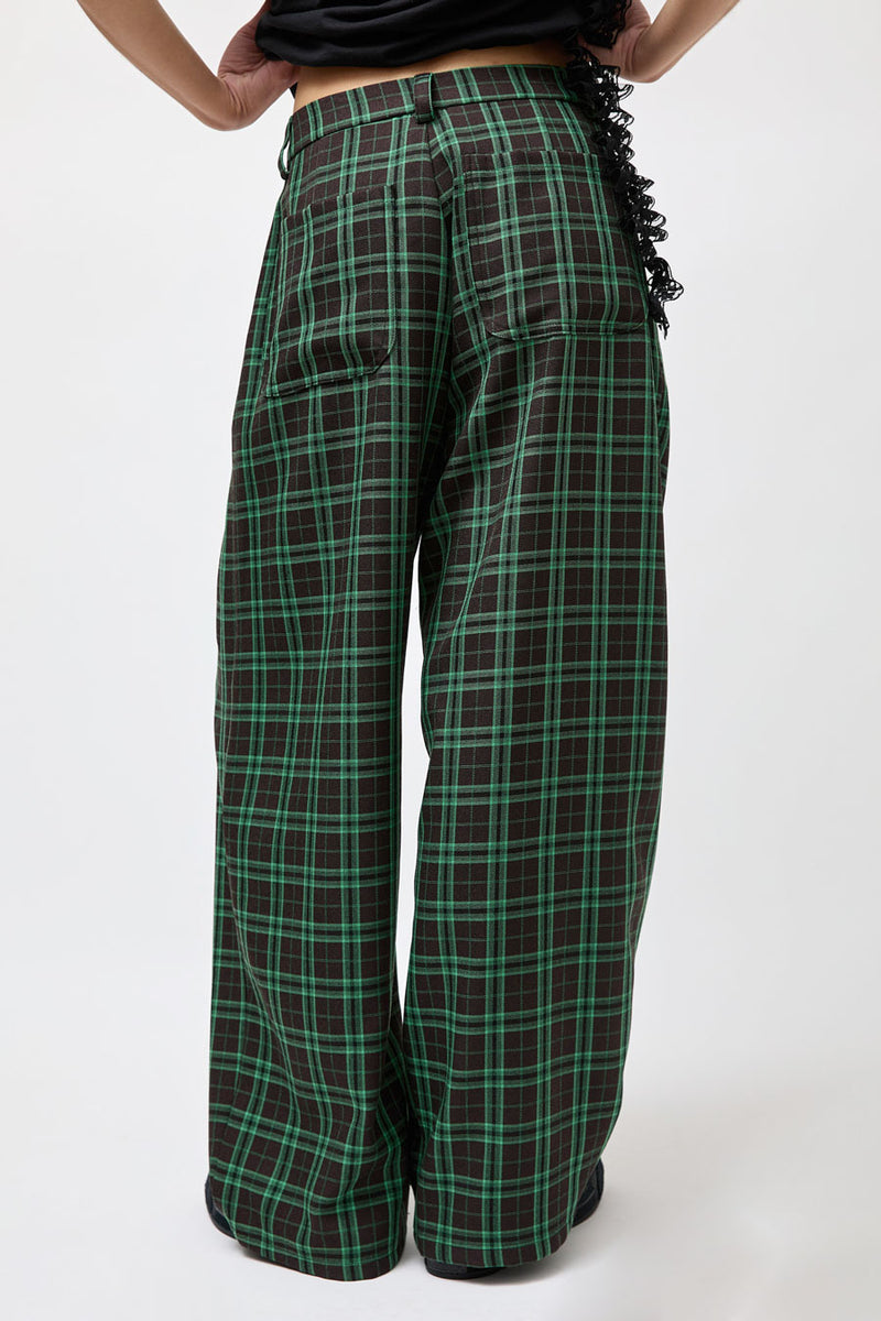 Collina Strada Catchfly Pant in Jade Plaid