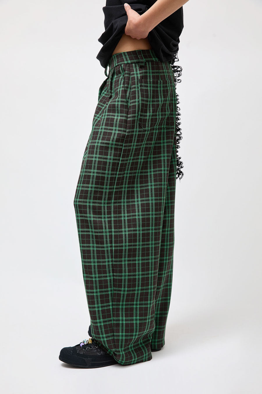 Collina Strada Catchfly Pant in Jade Plaid