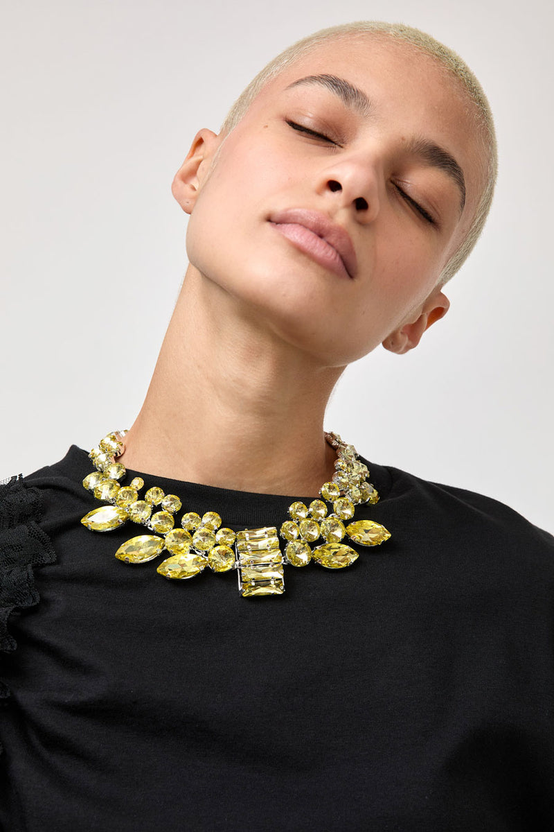 Collina Strada Chandelier Choker in Lemon