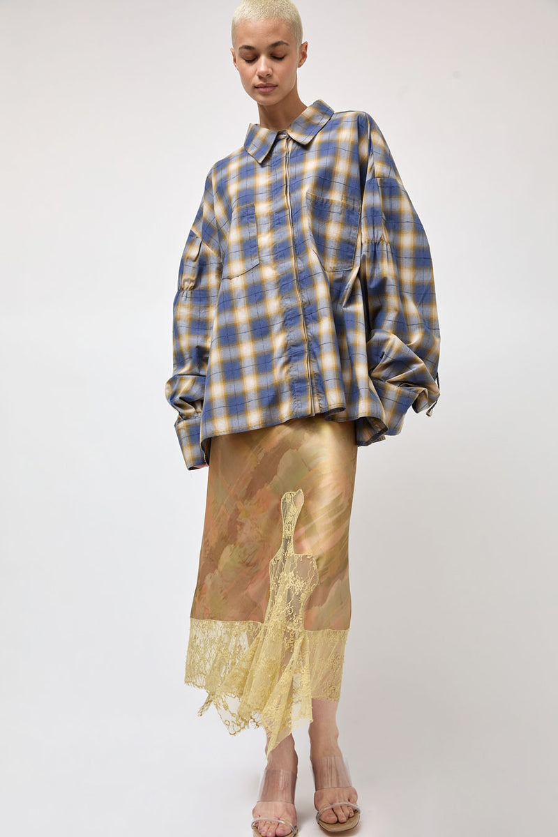 Collina Strada Shirting Chason Scrunch Shirt in Country Plaid