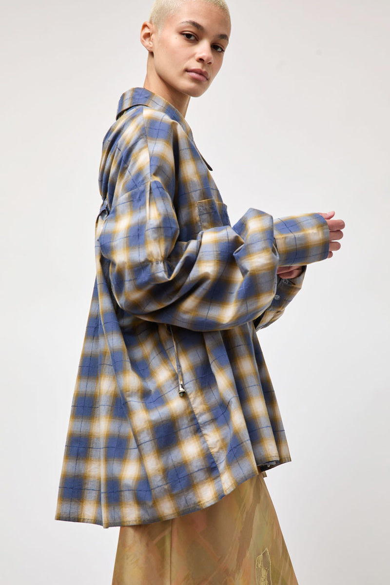 Collina Strada Shirting Chason Scrunch Shirt in Country Plaid