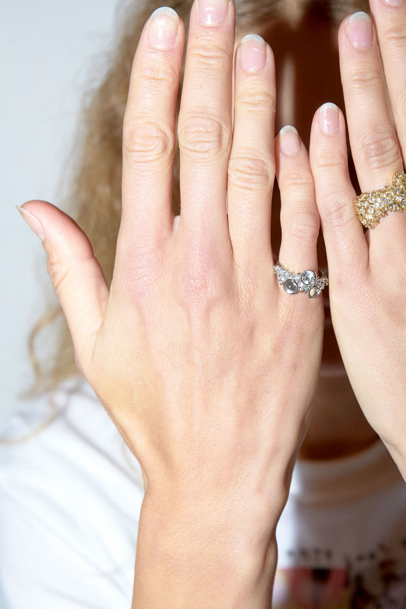 Collina Strada Florence Spike Ring in Silver