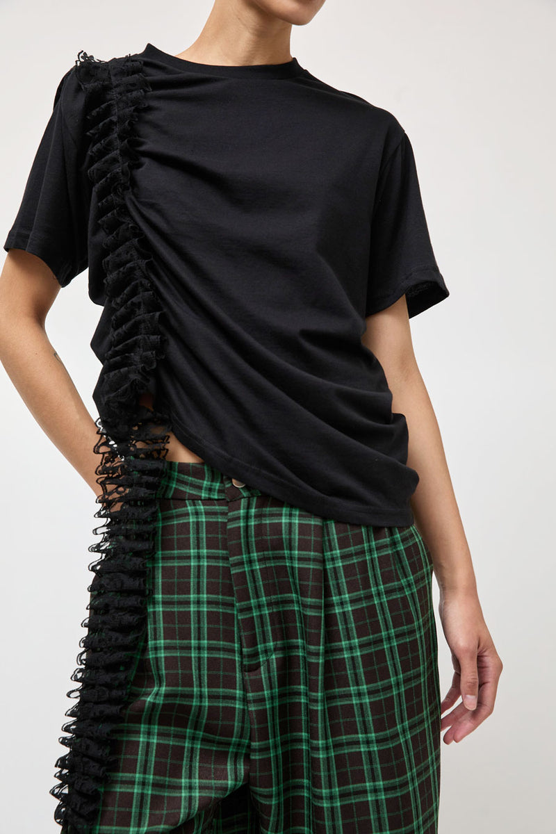 Collina Strada Lace Amaryllis Duo Tee in Black
