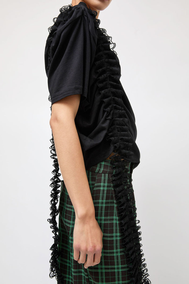 Collina Strada Lace Amaryllis Duo Tee in Black