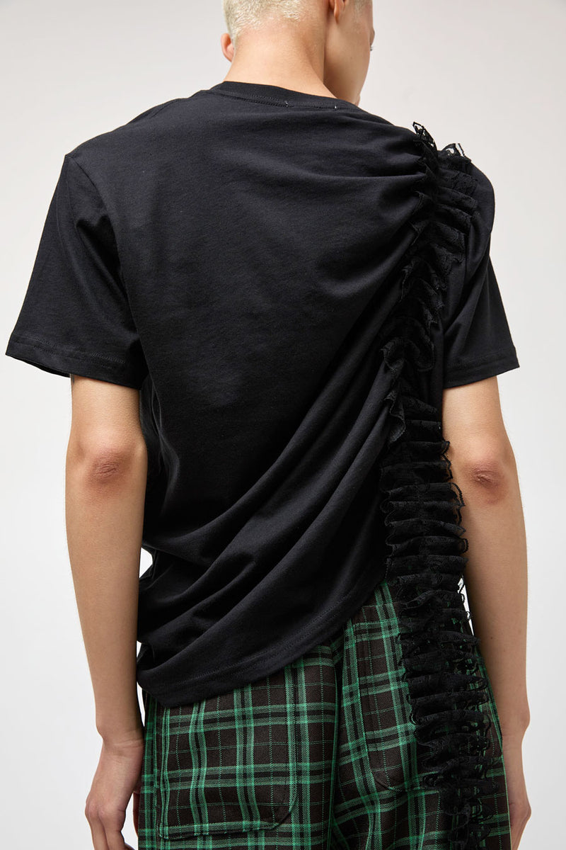 Collina Strada Lace Amaryllis Duo Tee in Black