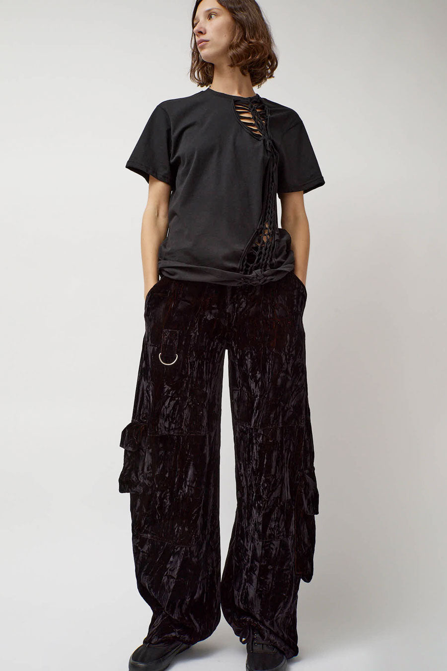 Collina Strada Lawn Cargo Pant in Black