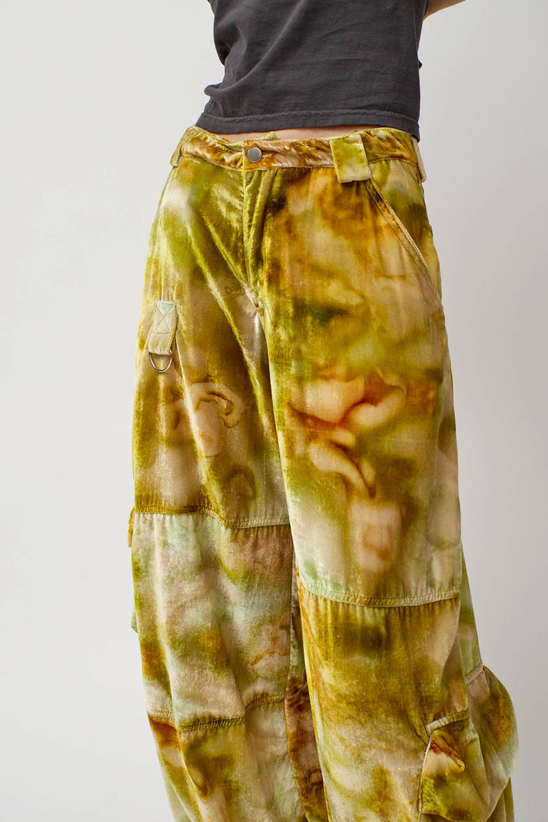 Collina Strada Lawn Cargo Pant in Sage Molten Floral